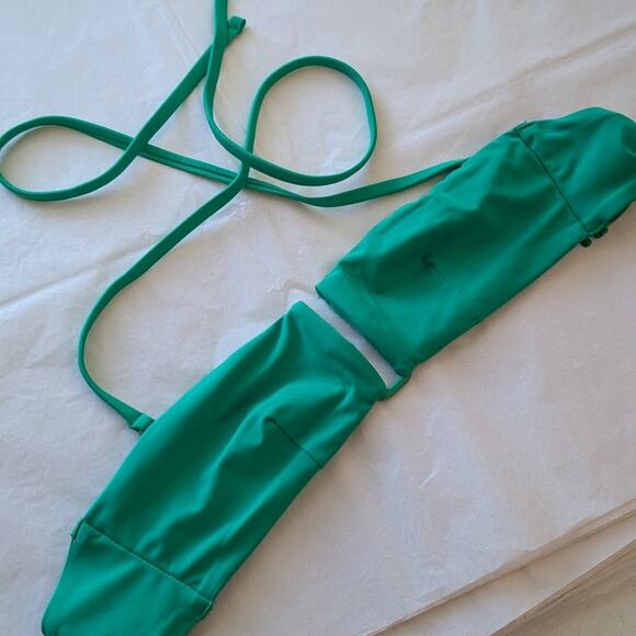 COS Green Halterneck Bandeau Bikini Top and Bikini Bottom Set, size 6 - Picture 5 of 12